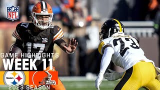 Pittsburgh Steelers vs Cleveland Browns  2023 Week 11 Game Highlights [upl. by Yuu]