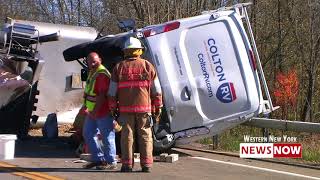 Hazmat Team Responds To Accident Involving RV And TractorTrailer [upl. by Delija]