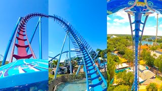 Every Roller Coaster at SeaWorld Orlando Pipeline Edition Front Seat POV 4K [upl. by Norine]