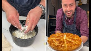 Traditional Tiropita  Greek Feta Pie تيروبيتا  أكلة يونانية لقيتها في محل بلندن وجبتلكم طريقتها [upl. by Darci938]