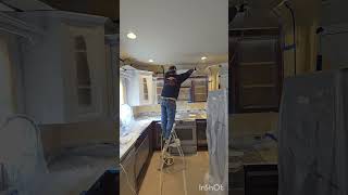 Cabinet spray painting Huntington NY interiordesign longisland [upl. by Charis]