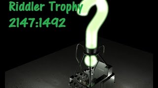 Batman Arkham Knight Riddler Trophy 21471492 [upl. by Irallih]