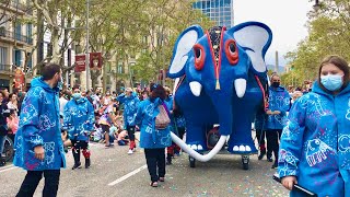 El Bòjum la bèstia festiva de Rubí Barcelona Cavalcada de la Mercè 2021 [upl. by Yul]