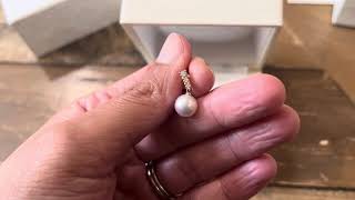 My MIKIMOTO PEARL AND DIAMOND EARRINGS A review and Pearl buying guide [upl. by Lily]