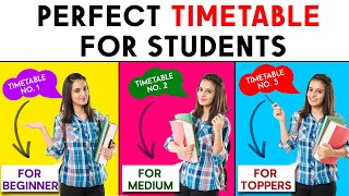 Best Timetable for Students  Study motivation amp Best Timetable for Exams [upl. by Aleekahs]