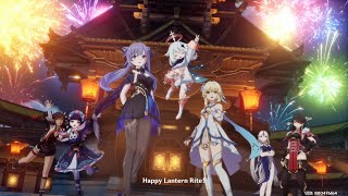 Lantern Rite Cutscene CN Dub  EN Sub ft Keqing amp Ning Guangs new skins [upl. by Aninotna]