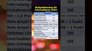 Bußgeldkatalog für Fahrradfahrer in 2024 [upl. by Naut]