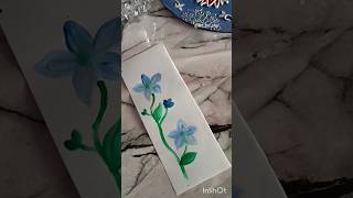 Creative bookmark idea 💙💚 shorts bookmark books watercolor [upl. by Gavini]