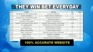 WONDERFUL FOOTBALL PREDICTION SITE YOU NEVER KNOW  100 Accurate Tips for free [upl. by Ri]