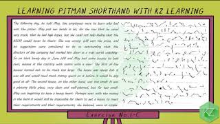 Pitman Shorthand  700 Words Exercise No1 110 WPM  KZ Learning [upl. by Dionisio652]