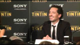 Gad Elmaleh quotla créativité na pas de nationalitéquot conférence de presse Tintin à Bruxelles [upl. by Barhos]