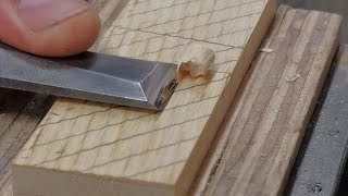 Making my first dovetail marker from yellow cedar [upl. by Ulund]