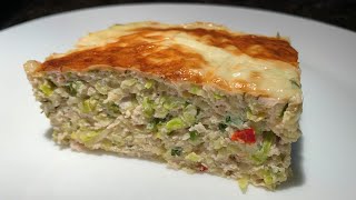 Низкоуглеводная запеканкапирог из кабачков и фарша без муки КЕТО LCHF ПП [upl. by Name475]