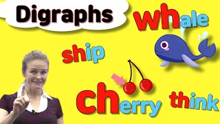 Digraphs  ch sh wh th ng kn mb ck  Phonics for Kids [upl. by Areta299]