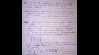 To find the resistance of a given wire using meter bridge and hence determine specific resistance [upl. by Lucas]