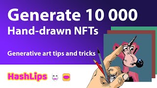 Generate 10 000 Hand drawn NFTs Generative art tips and tricks [upl. by Lore]