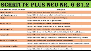 Schritte plus neu Nr 6 B12 Lektion 81  Lernwortschatz  آموزش زبان آلمانی درس هشتم  ویدیو اول [upl. by Anole]