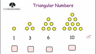 Triangular Numbers  Corbettmaths [upl. by Ahsrop]