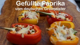 Gefüllte Paprika  die perfekte Beilage vom deutschen Grillmeister [upl. by Nawad]