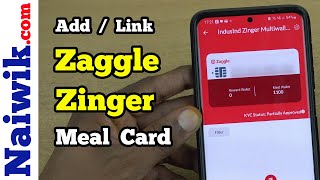 How to Add  Link Zaggle Zinger Meal Card in Mobile app [upl. by Reehsab]