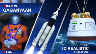 gaganyaan 3d animation rocketscience gaganyaanmission isro [upl. by Adnohsirk192]