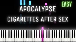 Cigarettes After Sex  Apocalypse  EASY PIANO TUTORIAL [upl. by Atirak]