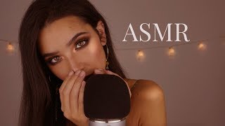 ASMR Extra Closeup Whispering  Soft Mic Scratching Mouth Sounds Trigger Words [upl. by Huesman632]