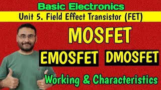 MOSFET  EMOSFET  DMOSFET  Construction Working amp Characteristics in हिन्दी [upl. by Candra279]