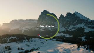 Breath in breath out Winter  inverno  winter Seiser Alm  Alpe di Siusi Südtirol [upl. by Enelrats]