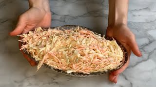 Amerikanischer Coleslaw Knackiger Weißkrautsalat mit Karotten 109 [upl. by Agripina]