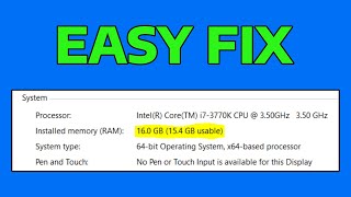 How To Fix Not All RAM Usable in Windows 11 [upl. by Lubin807]