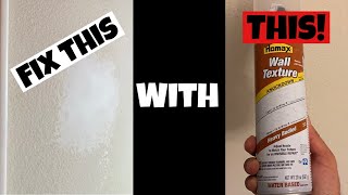 DIY How to texture a wall patch with can texture drywallrepair drywallpatch [upl. by Ennayelhsa]