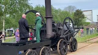 Replica 1804 Trevithick Locomotive in Swansea 2024 [upl. by Eornom]