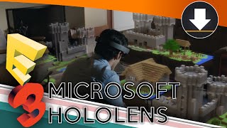 E3 2015 Microsoft HoloLens Will Blow Your Mind  Demo Reveal Minecraft Details ad More [upl. by Mehalick]