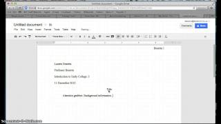 How to set up a document in MLA format in Google Docs [upl. by Gnouhp856]