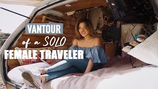 VAN TOUR  Of A Full Time Female Traveler [upl. by Fiden]