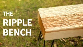 Power Carved Ripple Bench  woodworking how to [upl. by Eceirehs]