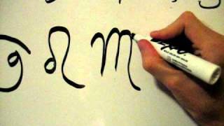 How to Draw Astrological Symbols or Glyphs for Zodiac Signs amp Planets [upl. by Aicyle]