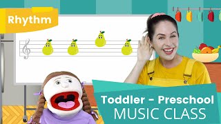 Rhythms in the kitchen  Toddler amp preschool introduction to rhythm  Music classes for kids [upl. by Menendez857]