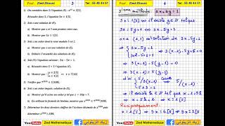 02 Arithmétique Correction Exercice Bac Math avec Rappel De Cours [upl. by Amak]