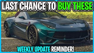 LAST CHANCE To Take Advantage Of This Weeks GTA 5 Online Weekly Update Deals amp Discounts [upl. by Gilges]