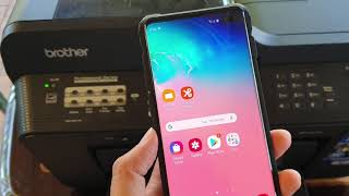 Samsung Galaxy S10  S10 Setup and Print to Wireless Brother Printer  Wifi [upl. by Godiva924]