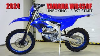 2024 YAMAHA WR450F  UNBOXING NEW BIKE  FIRST START  4K [upl. by Novla411]