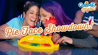 WWE Superstars play Pie Face Showdown WWE Game Night [upl. by Anema]