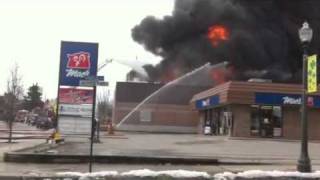 Big fire in Listowel Dollar Store Mar 17 2011 [upl. by Dorcea]