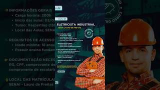 Curso • Gratuito • Eletricista • Industrial • SENAI • Lauro De Freitas [upl. by Tnirb]