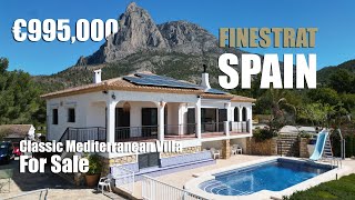 Mediterranean villa for sale in Finestrat with sea views Alicante province Costa Blanca Spain [upl. by Assenna804]