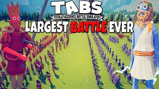 Largest TABS Battle EVER Made  Totally Accurate Battle Simulator [upl. by Ynohtnaed]