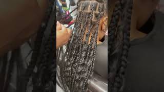 Half knotless braids stitch  curls braids braiders boxbraids knotlessbraids cornrows [upl. by Pawsner]