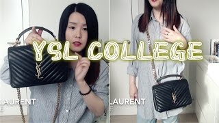 SAINT LAURENT College bag review  YSL 邮差包分享 [upl. by Nirroc]